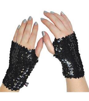 Mh Arm Warmer Bk Sequin Child