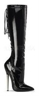 Pleaser Women's Dagger-2064 Knee-High Boot,Black