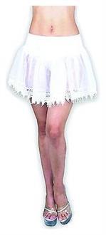 Women's White Tear Drop Petticoat Adult