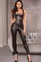 Black Sexy Jumpsuit With A Bib Front