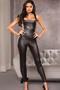 Black Sexy Jumpsuit With A Bib Front