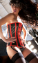Vinyl Corset with Piping