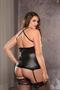 Plus Size Wet Look Peekaboo Corselette