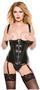 Faux Leather 1/4 Cup Corset