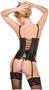 Faux Leather 1/4 Cup Corset