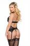 KITTEN LACE AND WET LOOK CORSET O/S