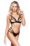 Strappy Bralette and Crotchless Panty Set