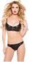 Faux Leather Snap Front Bra and Thong Set