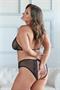 Elise Halter & Panty Set-Black