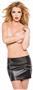 Faux Leather Zipper Skirt