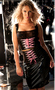 Vinyl Lace Up Hobble Skirt