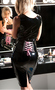 Vinyl Lace Up Hobble Skirt