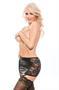 KITTEN LACE AND WET LOOK GARTER SKIRT  O/S