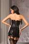 Strapless Faux Leather Mini Dress