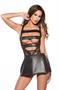 KITTEN LACE WET LOOK DRESS O/S