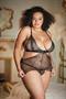 Lace Peek-a-boo Chemise and Ouverte G-string