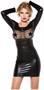 Fishnet and Wet Look Dress