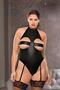 Plus Size High Neck Teddy Bodysuit