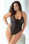 Leopard Lace up Teddy black