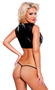 Faux Leather Lace Up Bustier
