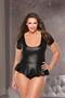 Plus Size Peplum Top With G-string