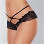 Open Panty. Lace Band. Criss cross waist straps