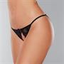 Lace panty. Open front. Lace and Elastic strap back.