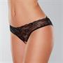 Open panty. Lace front. Lace and strap back.