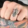 Skull with Crown Ring