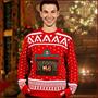 Knit Crackling Fireplace Ugly Christmas Sweater Adult