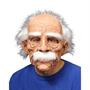 Grand Dad Full Mask w/ White Hair Eyebrows & Mustache