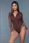 Malibu Zip Up Swimsuit Brown