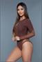 Malibu Zip Up Swimsuit Brown