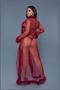 Marabou Robe Maroon