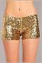 Sequin booty shorts Gold