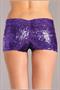 Sequin booty shorts Purple
