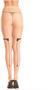 Nude pantyhose with gunshot backseam