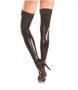 Stay up wet-look thigh highs
