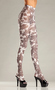 Opaque Floral Print Tights