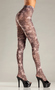 Opaque Floral Print Tights