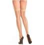 Nude seamed thigh highs