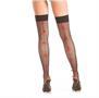 Fishnet thigh highs with red multi-bow backseam