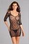 Scoopneck spandex nylon dress with cutouts