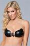 Silicone Tie Up Bra - Black