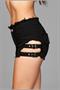 Buckled Down Denim Shorts - Black