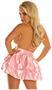Baby Pink Satin Layered Ruffle Skirt