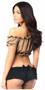 Tan Short Sleeve Peasant Top