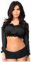 Black Long Sleeve Peasant Top