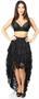 Black High Low Lace Skirt