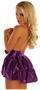 Purple Satin Layered Ruffle Skirt